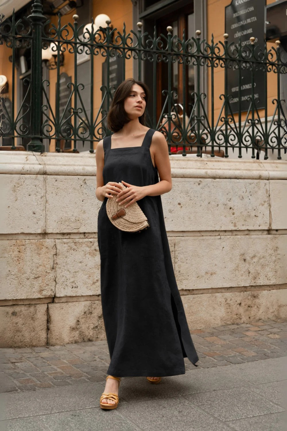 Embrace Timeless Elegance with the Fugue Linen Dress by Linen Tales at www.brixbailey.com
