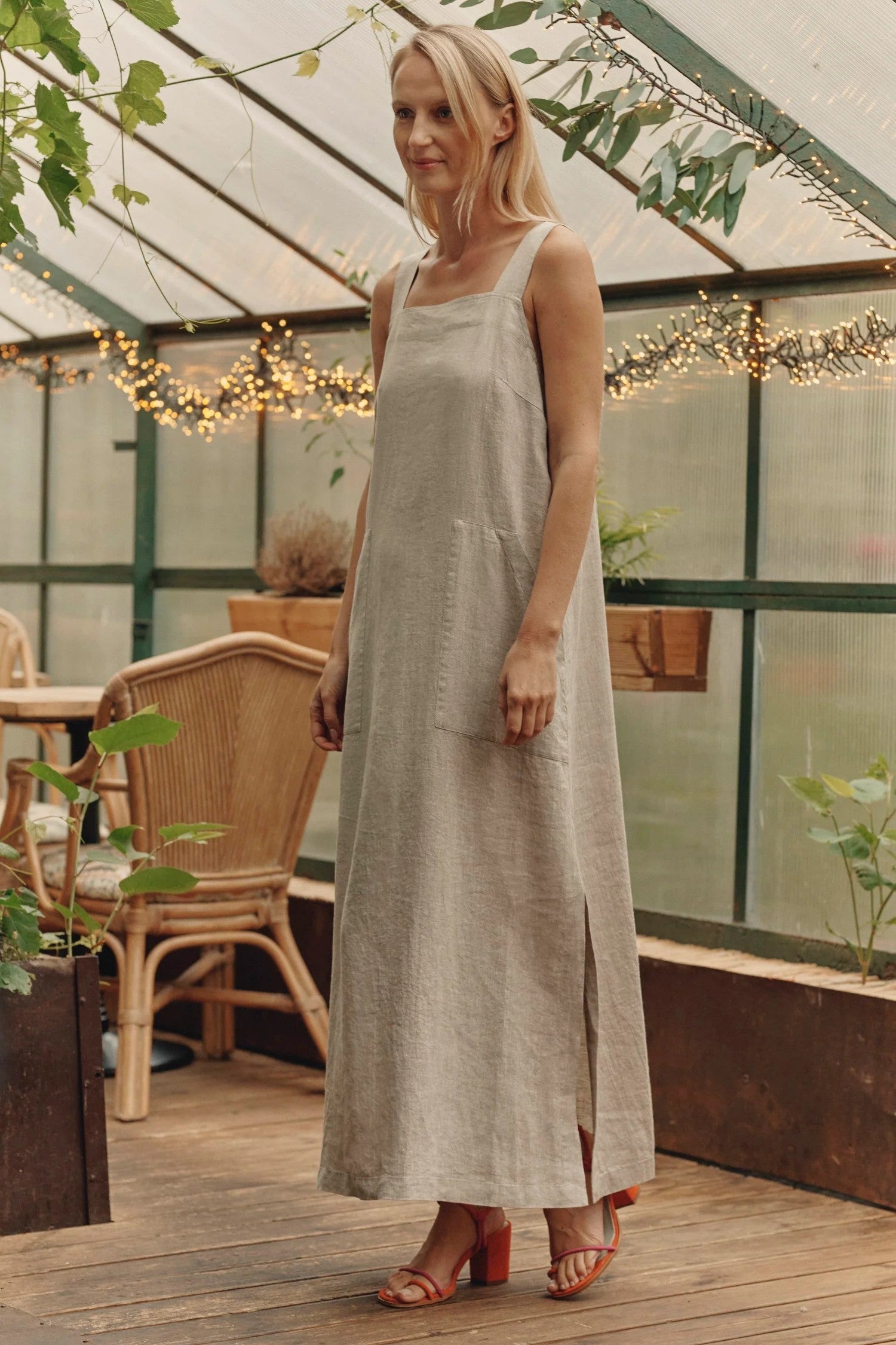Embrace Elegance with the Versatile Fugue Linen Dress by Linen Tales at www.brixbailey.com