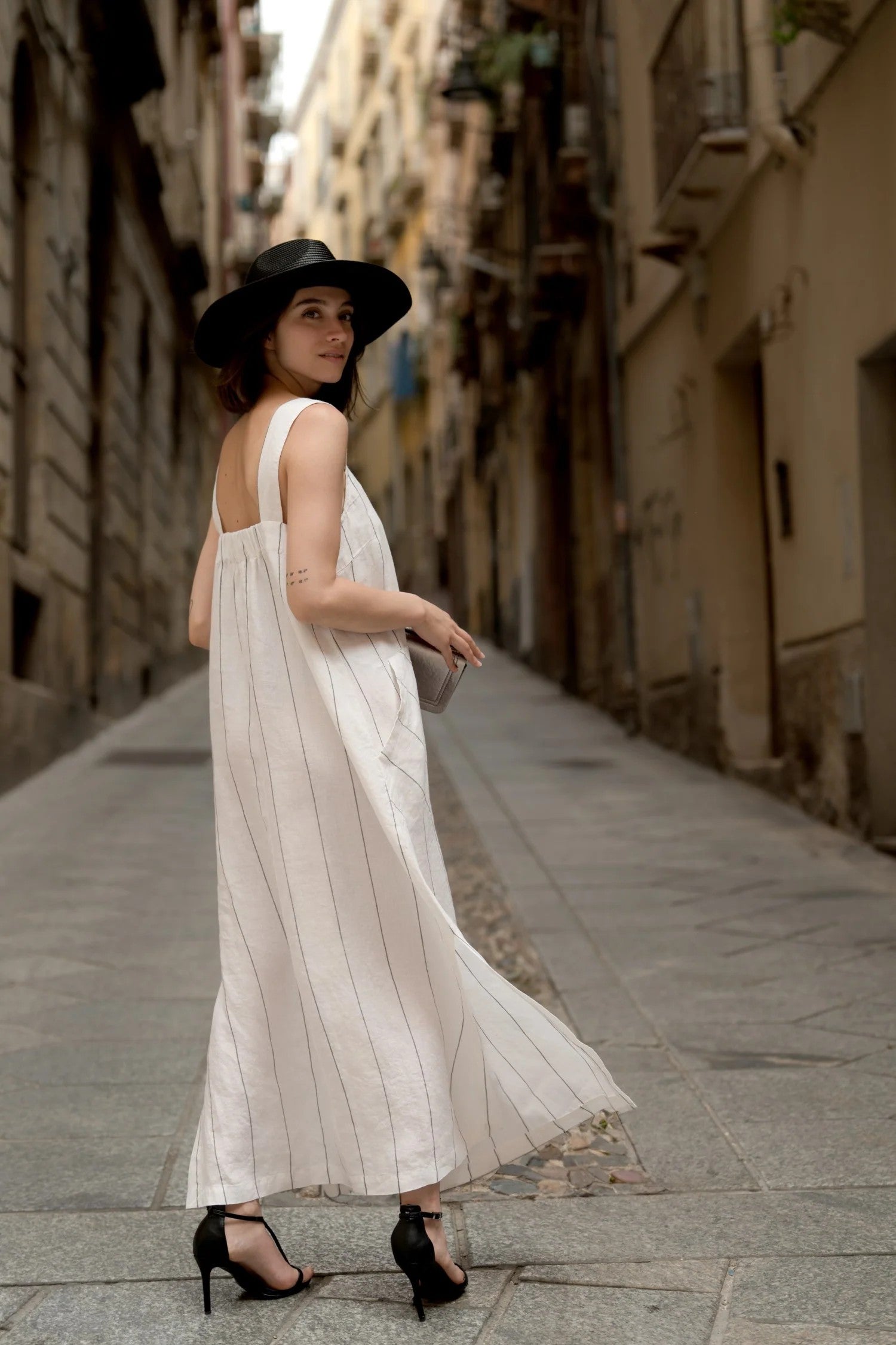 Experience Timeless Elegance with the Fugue Linen Dress - Sustainable & Chic Fashion Essential by Linen Tales at www.brixbailey.com