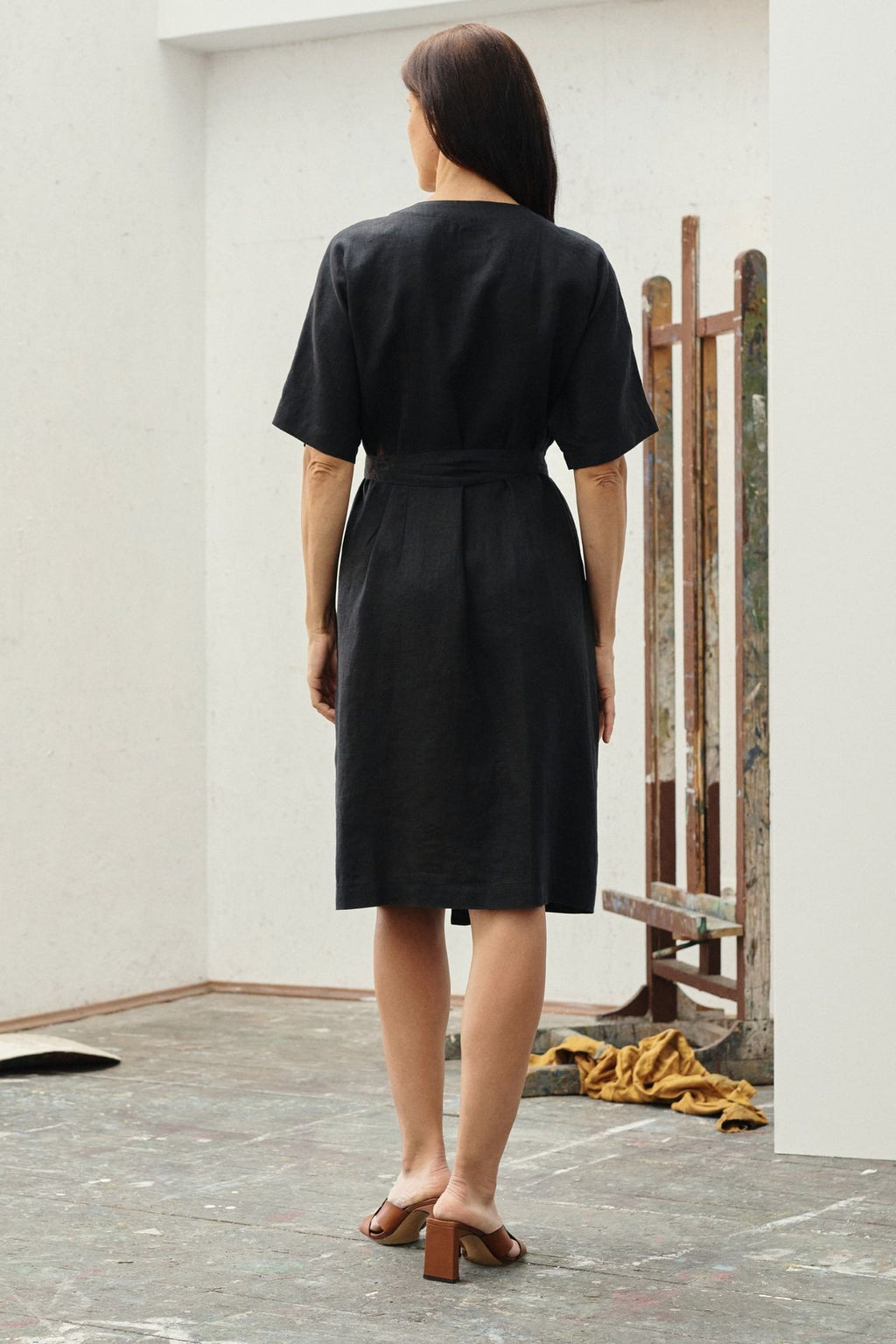 Discover Elegance with the Versatile Vine Wrap Dress by Linen Tales at www.brixbailey.com