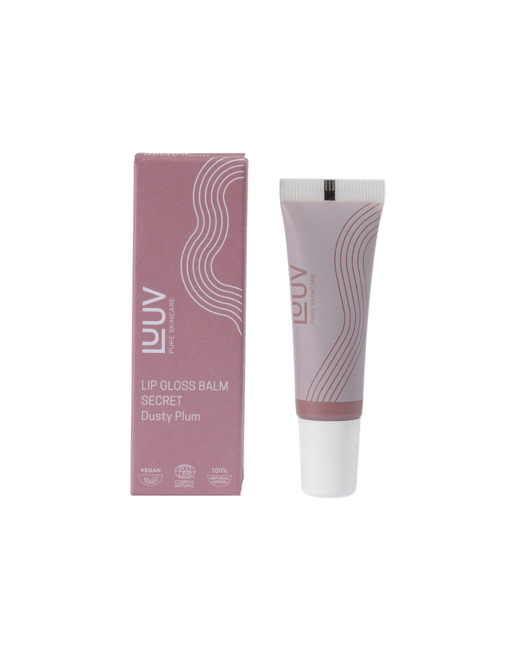 luuv secret gloss balm held in hand with soft morning light highlighting its gentle shine