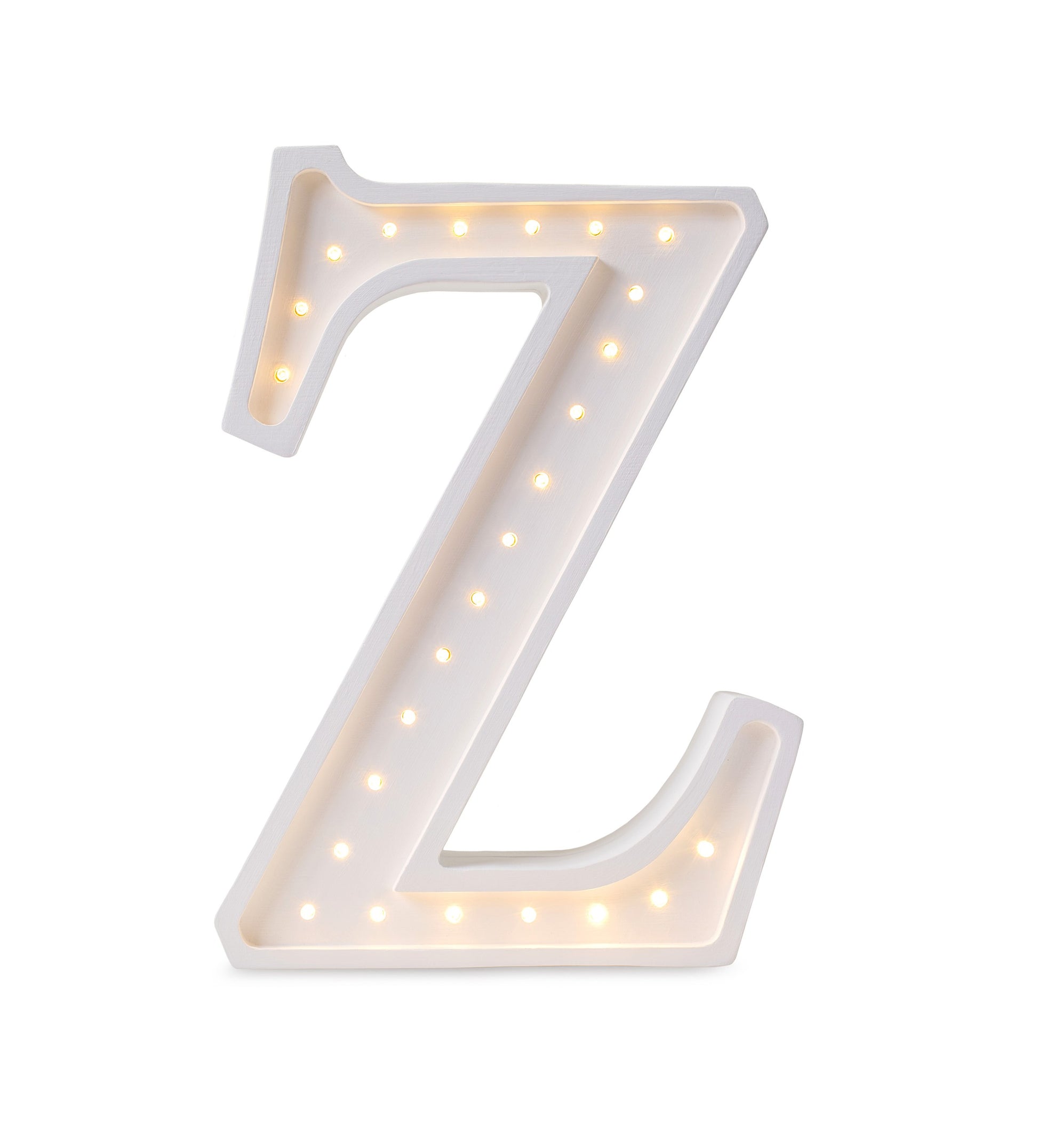 a soft-glow letter z lamp casting a warm, comforting light on a child's nightstand