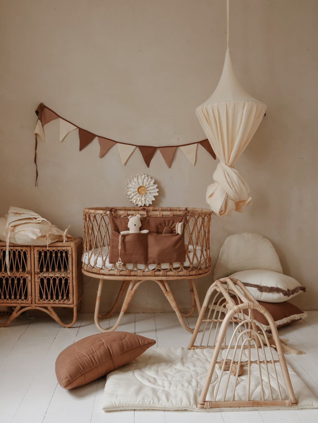 playful daisy lamp casting a warm, fun glow on a child's bedside table at night