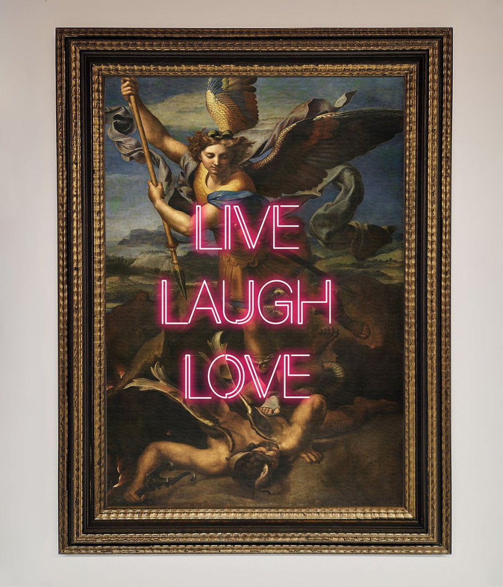 Live Laugh Love Framed Poster
