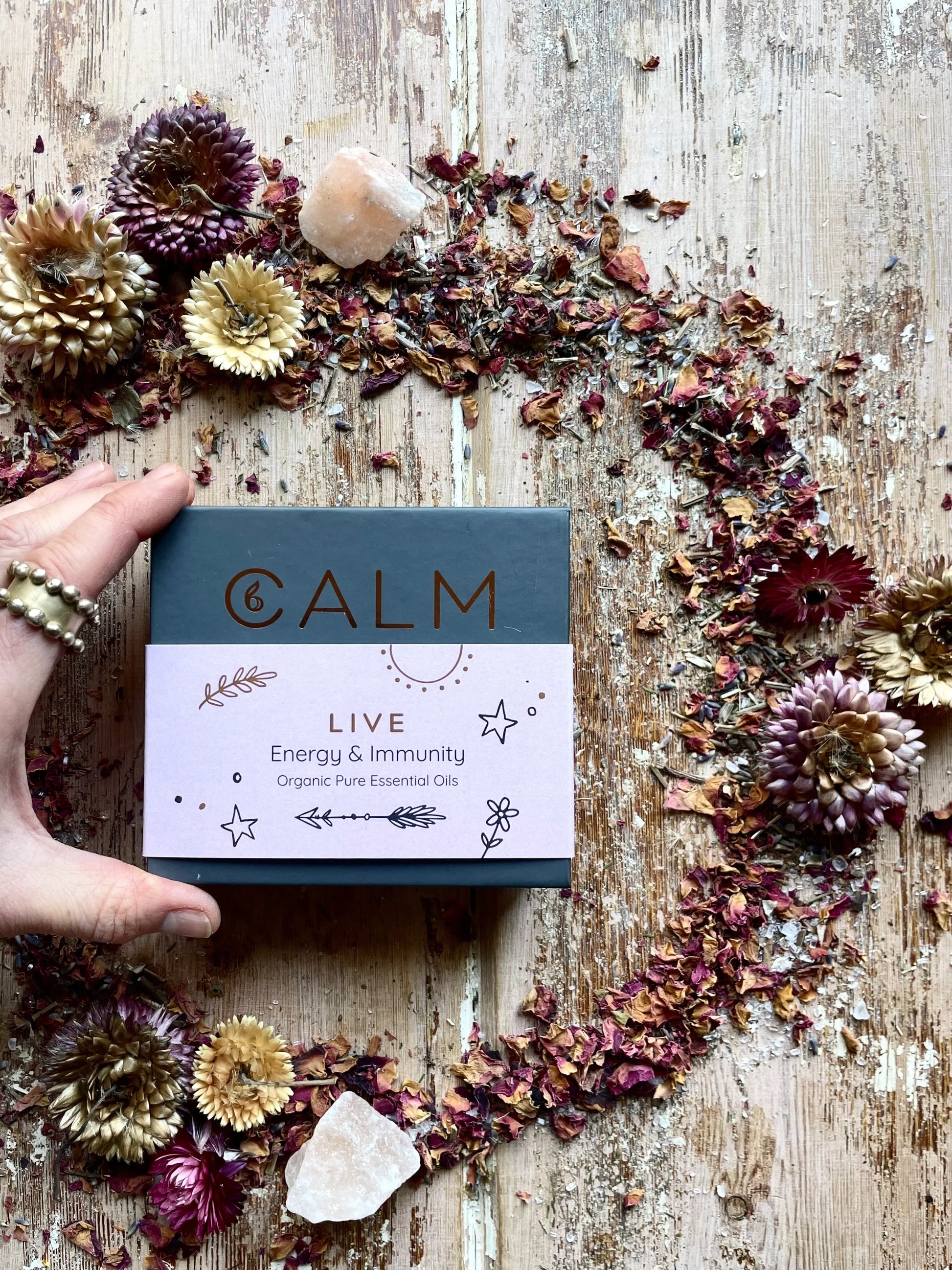 Live Calm Essential Oil Set with Peppermint, Lemon and Eucalyptus