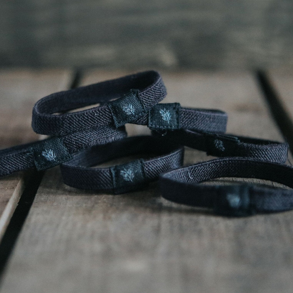 Organic Cotton Hair Ties Black 6 Pack
