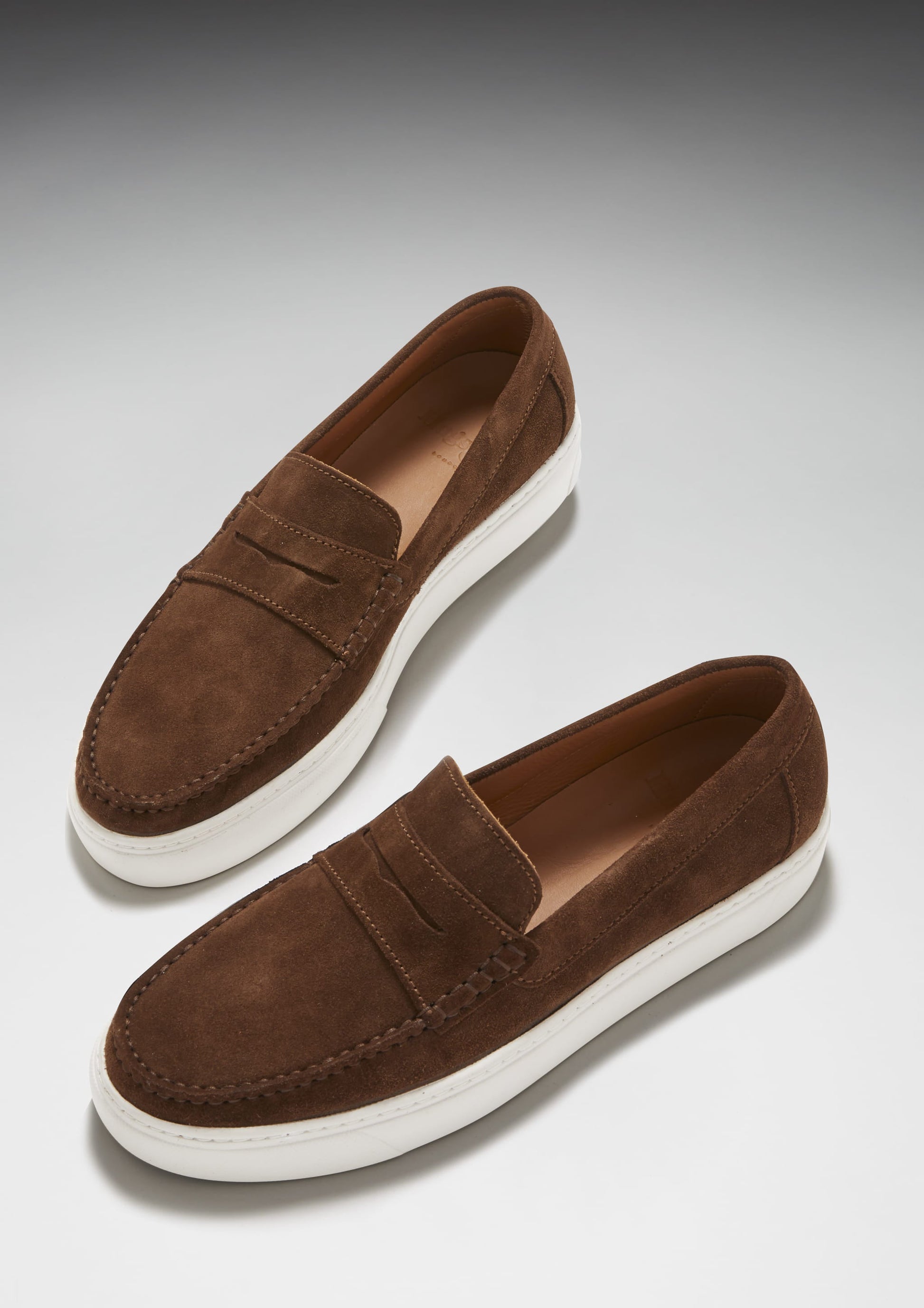 Brown Suede Slip On Sneaker Loafers