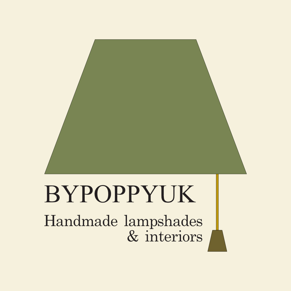 Burnt orange velvet drum lampshade/ ceiling light shade with multicoloured leaves interior