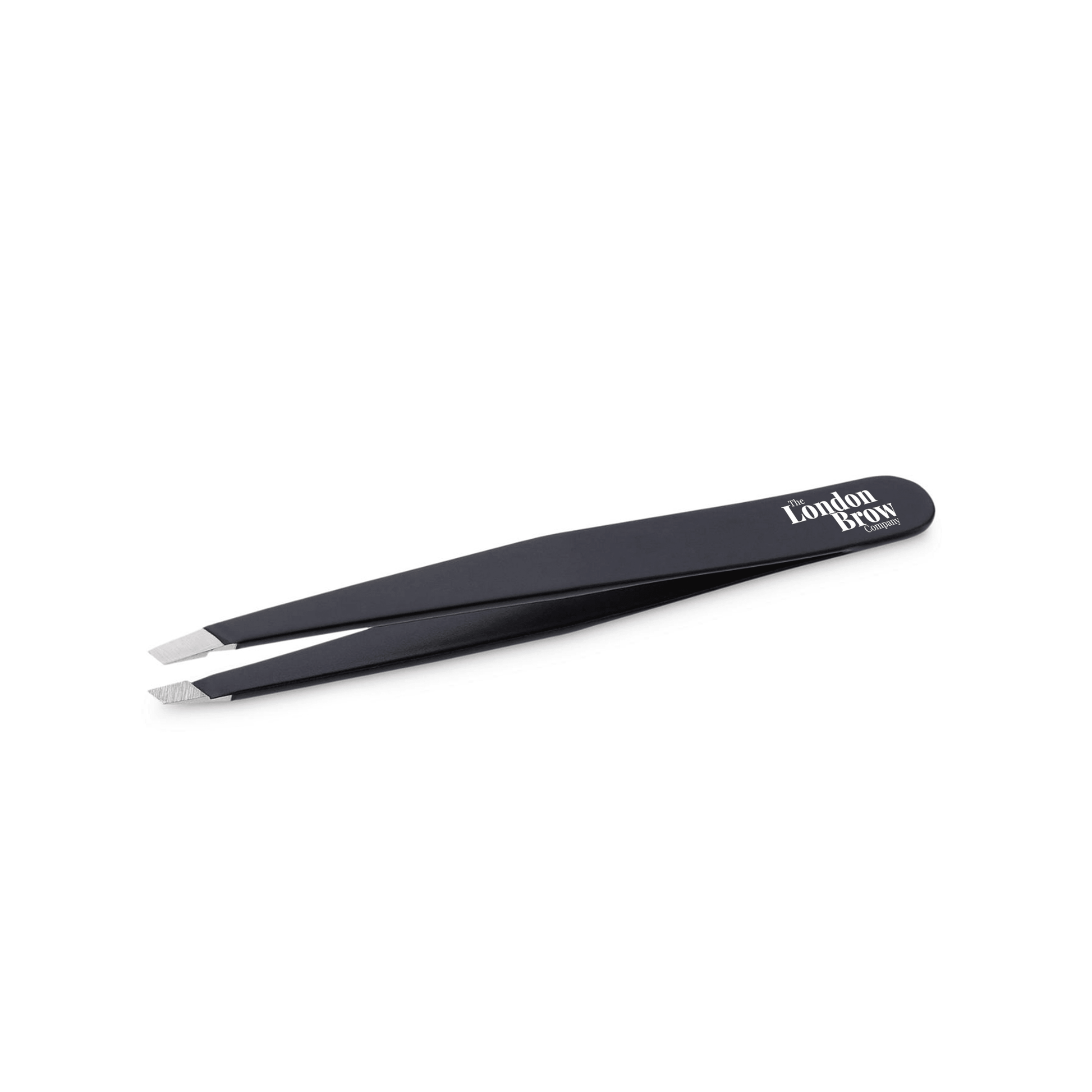 Precision Slanted Brow Tweezers in Black