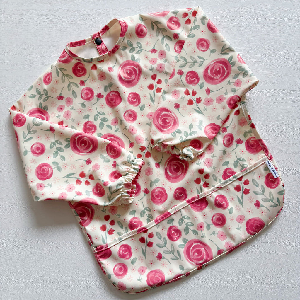 Long Sleeved Baby Bib - Country Floral