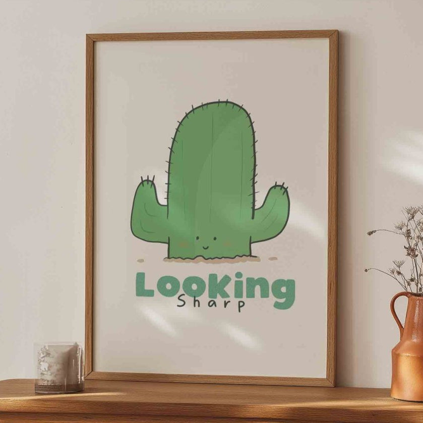 Looking Sharp Cactus Art Print