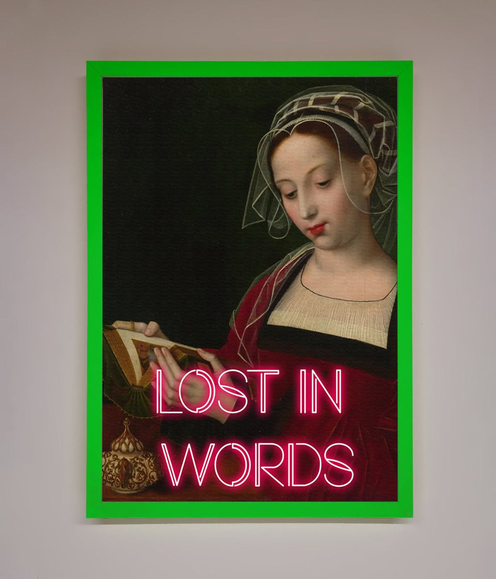 Medieval Framed Poster Lost in Words