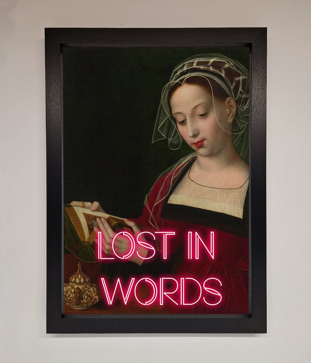 Medieval Framed Poster Lost in Words