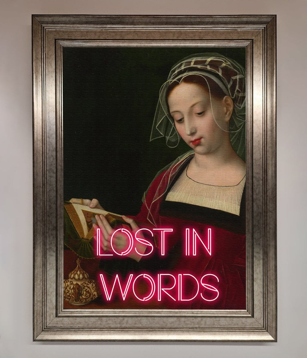 Medieval Framed Poster Lost in Words