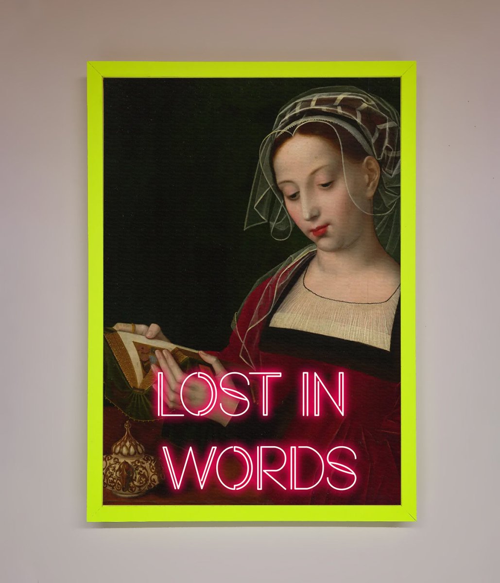 Medieval Framed Poster Lost in Words