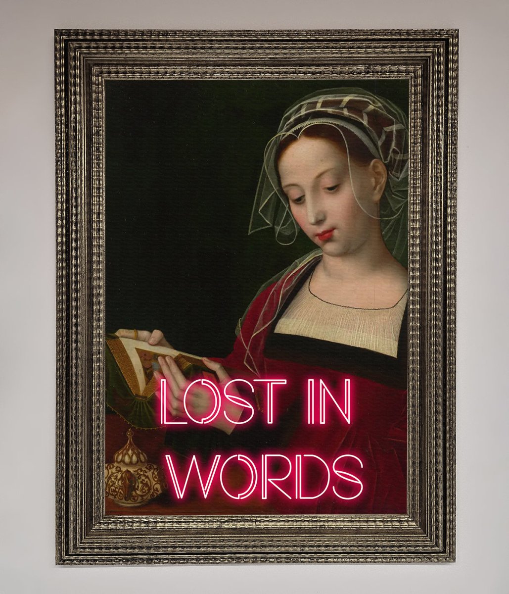 Medieval Framed Poster Lost in Words