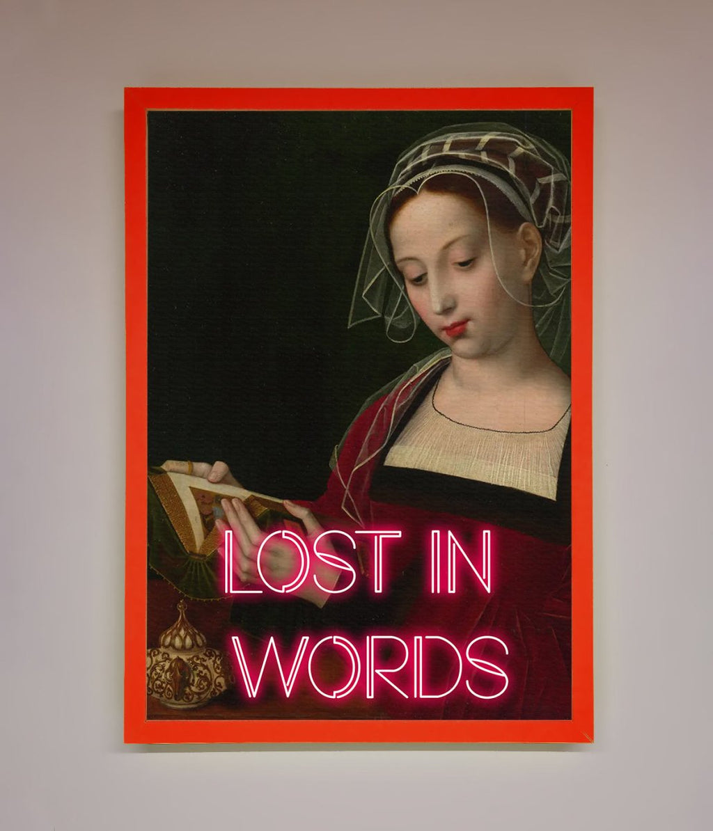 Medieval Framed Poster Lost in Words