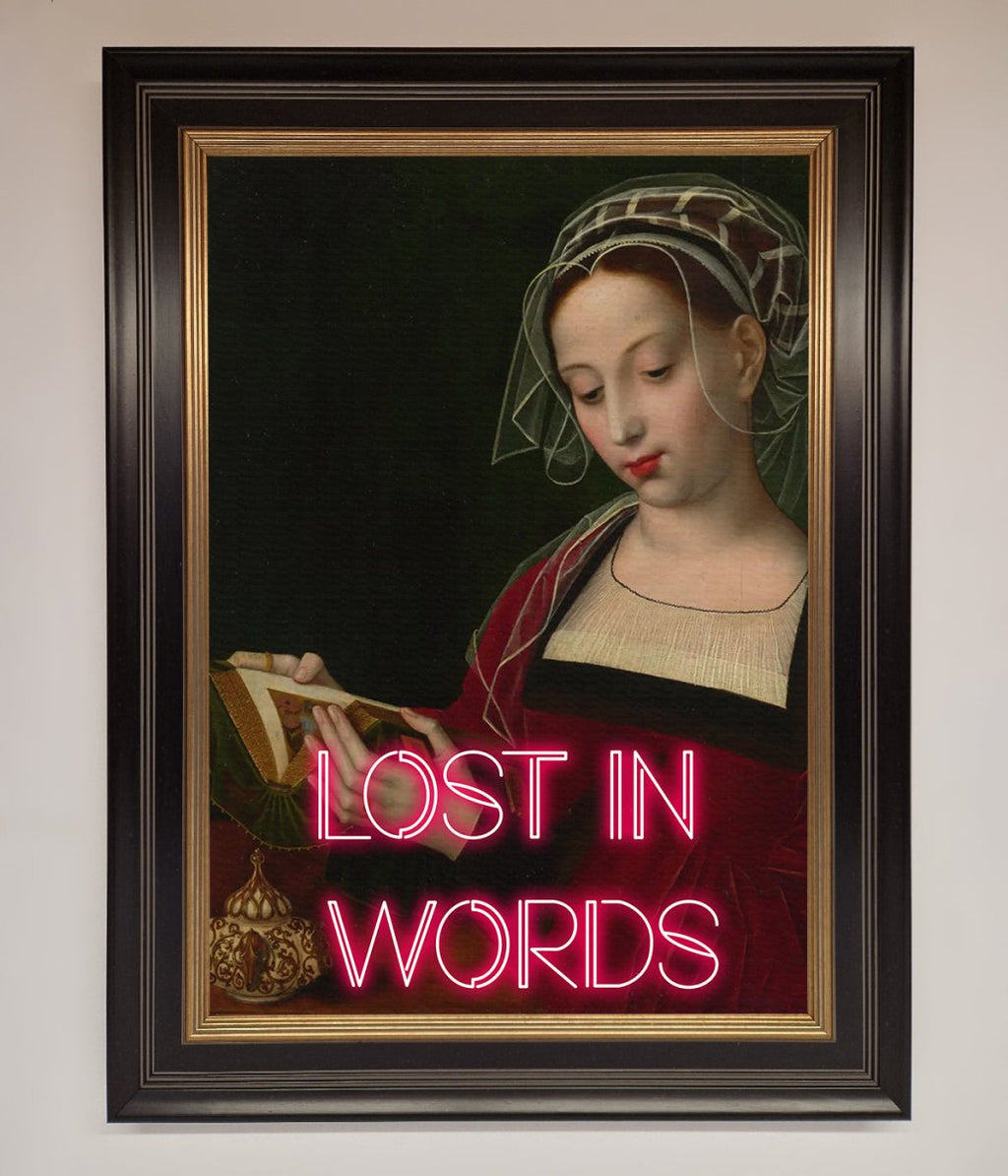 Medieval Framed Poster Lost in Words