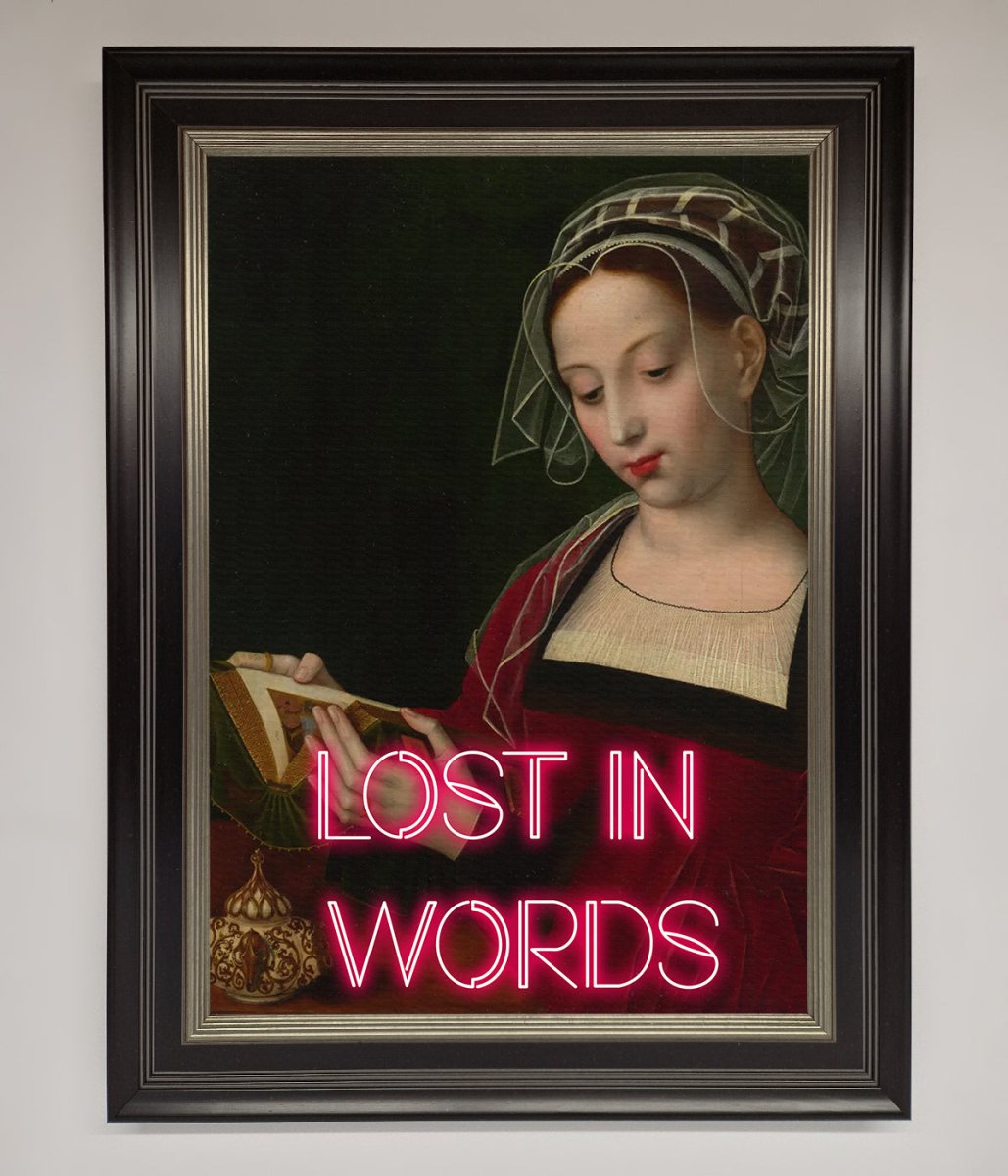 Medieval Framed Poster Lost in Words