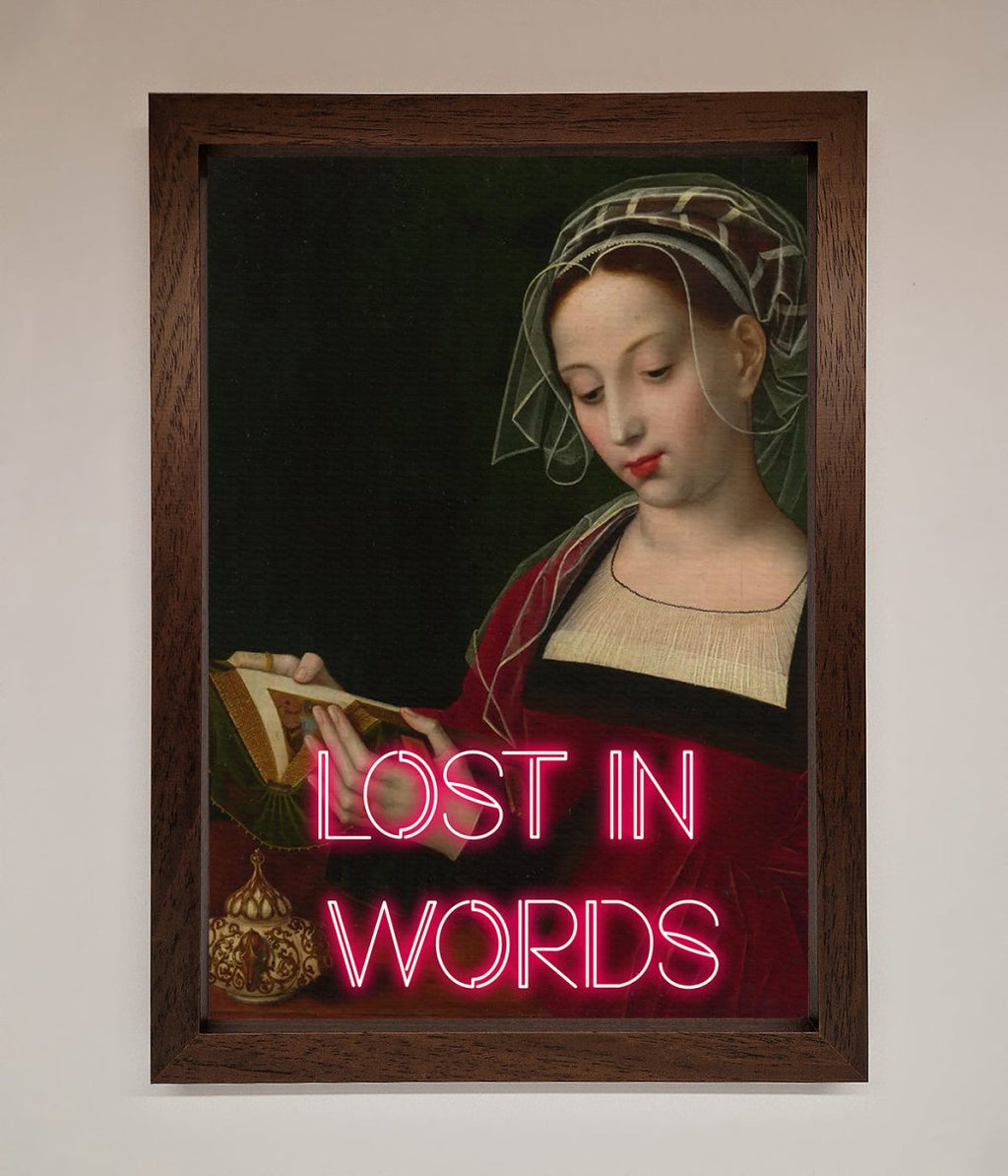 Medieval Framed Poster Lost in Words
