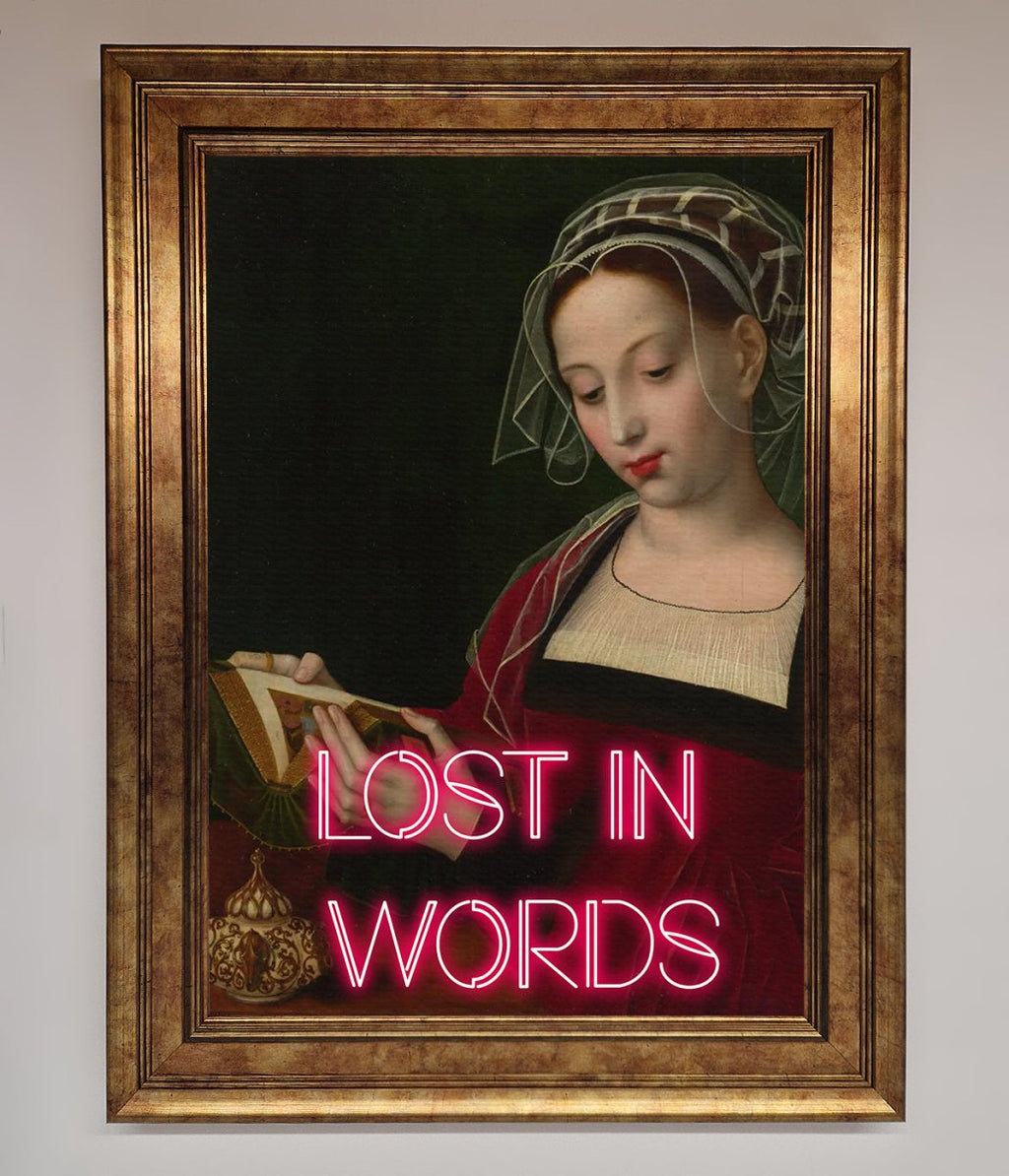 Medieval Framed Poster Lost in Words