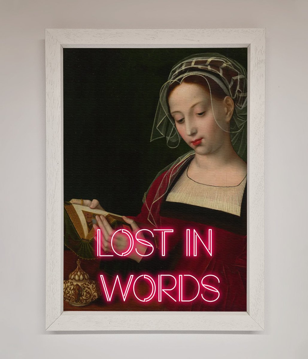 Medieval Framed Poster Lost in Words