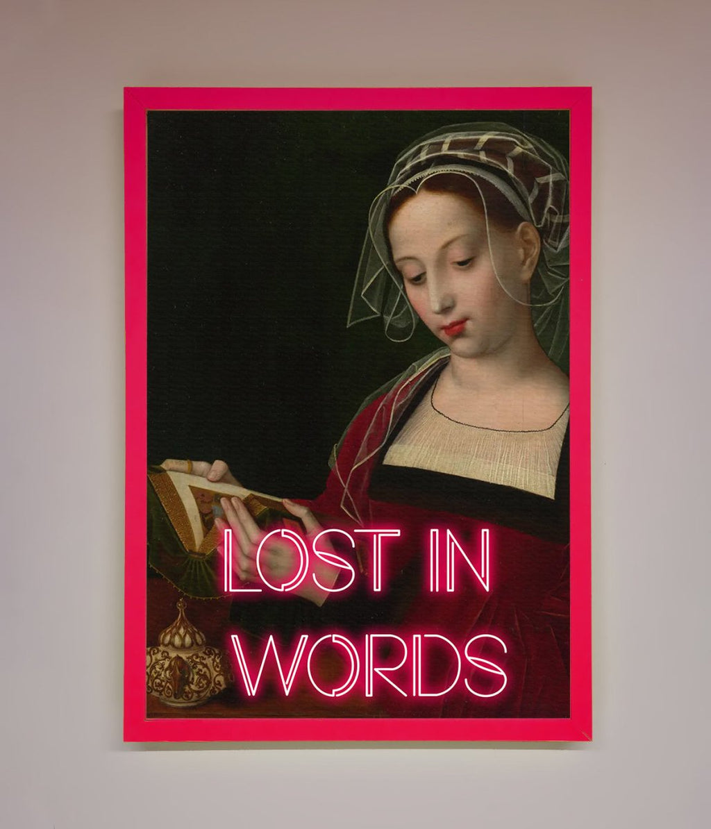 Medieval Framed Poster Lost in Words