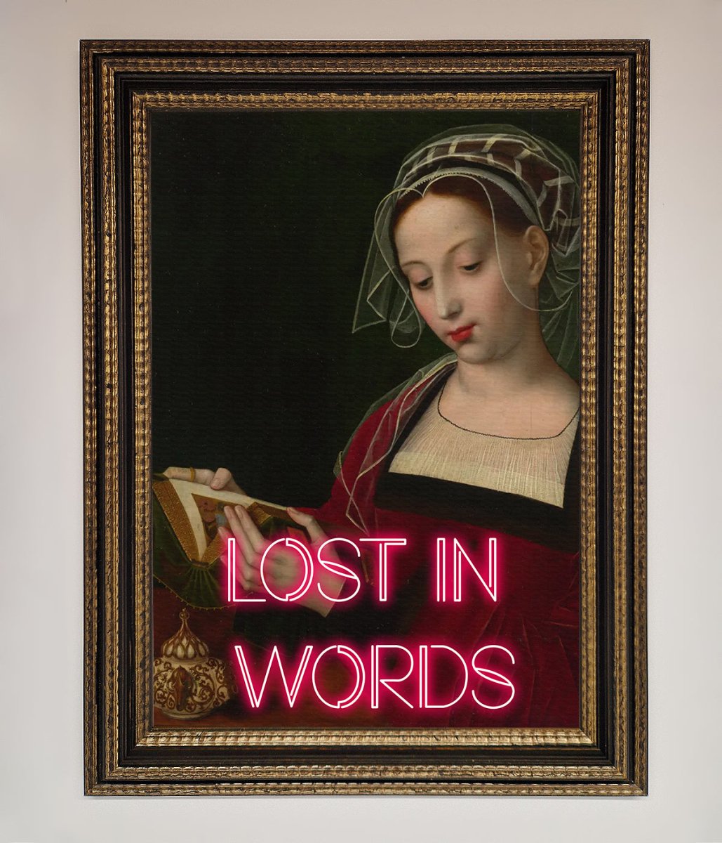Medieval Framed Poster Lost in Words