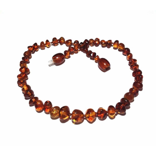 Adult Brandy Snap Cognac Baltic Amber Necklace