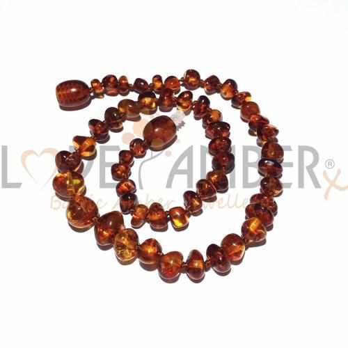 Adult Brandy Snap Cognac Baltic Amber Necklace