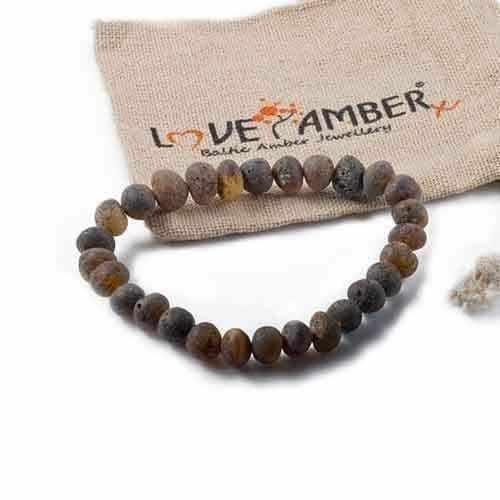 Adult Enchanted Raw Green Baltic Amber Stretch Bracelet
