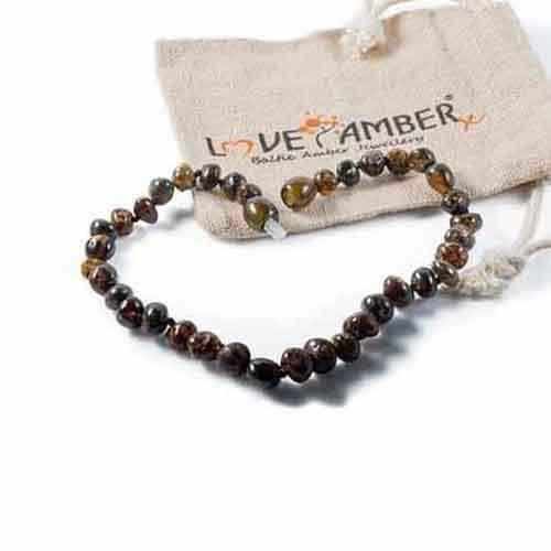 Adult Evergreen Polished Green Baltic Amber Necklace