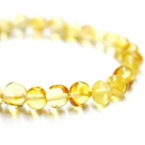 Adult Lemon Baltic Amber Stretch Bracelet