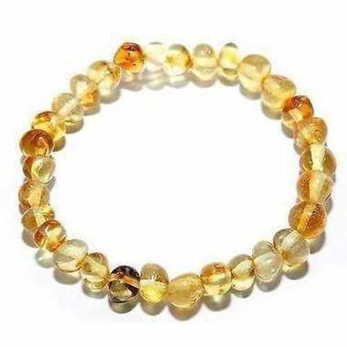 Adult Lemon Baltic Amber Stretch Bracelet