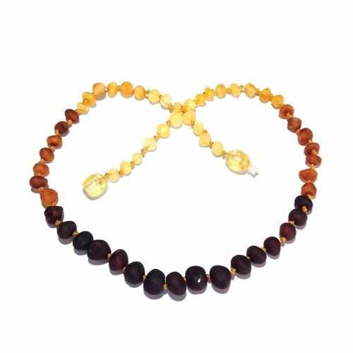 Adult Ombre Raw Rainbow Baltic Amber Necklace
