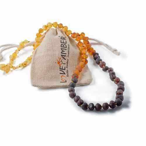 Adult Ombre Raw Rainbow Baltic Amber Necklace