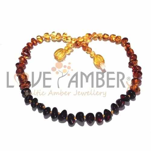 Adult Rainbow Bright Mixed Baltic Amber Anklet