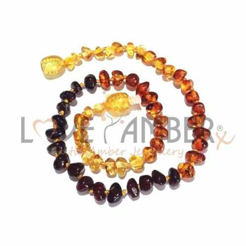 Adult Rainbow Baltic Amber Necklace Handmade