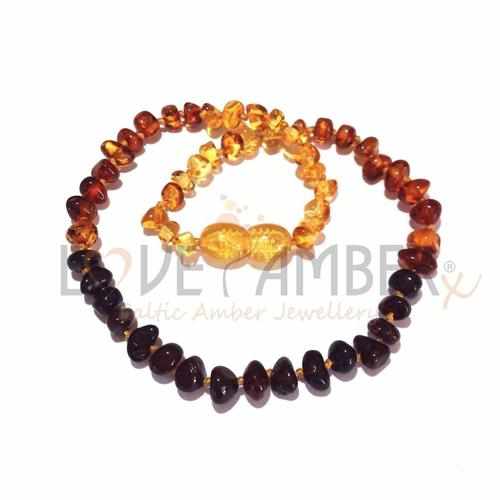 Adult Rainbow Baltic Amber Necklace Handmade
