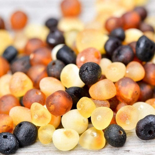 Custom Child Anklet Bracelet with Baltic Amber and Gemstones