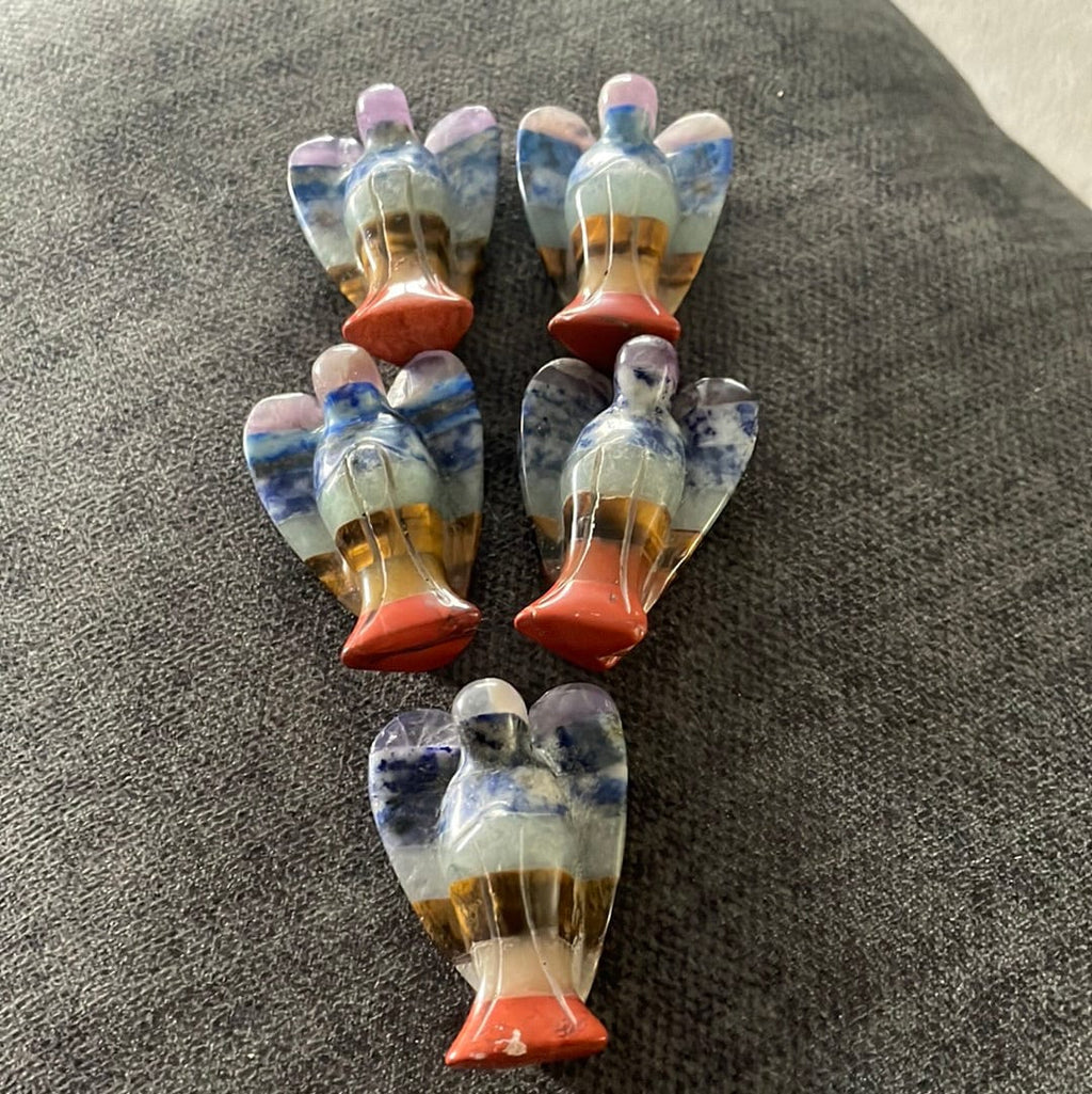 Chakra Pocket Guardian Angel Gemstone Carving