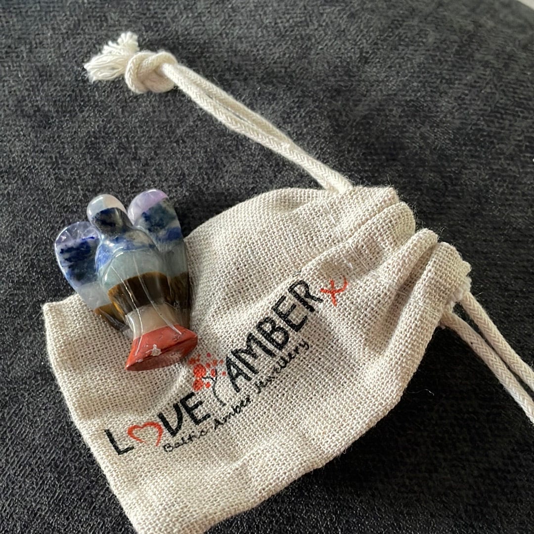 Chakra Pocket Guardian Angel Gemstone Carving