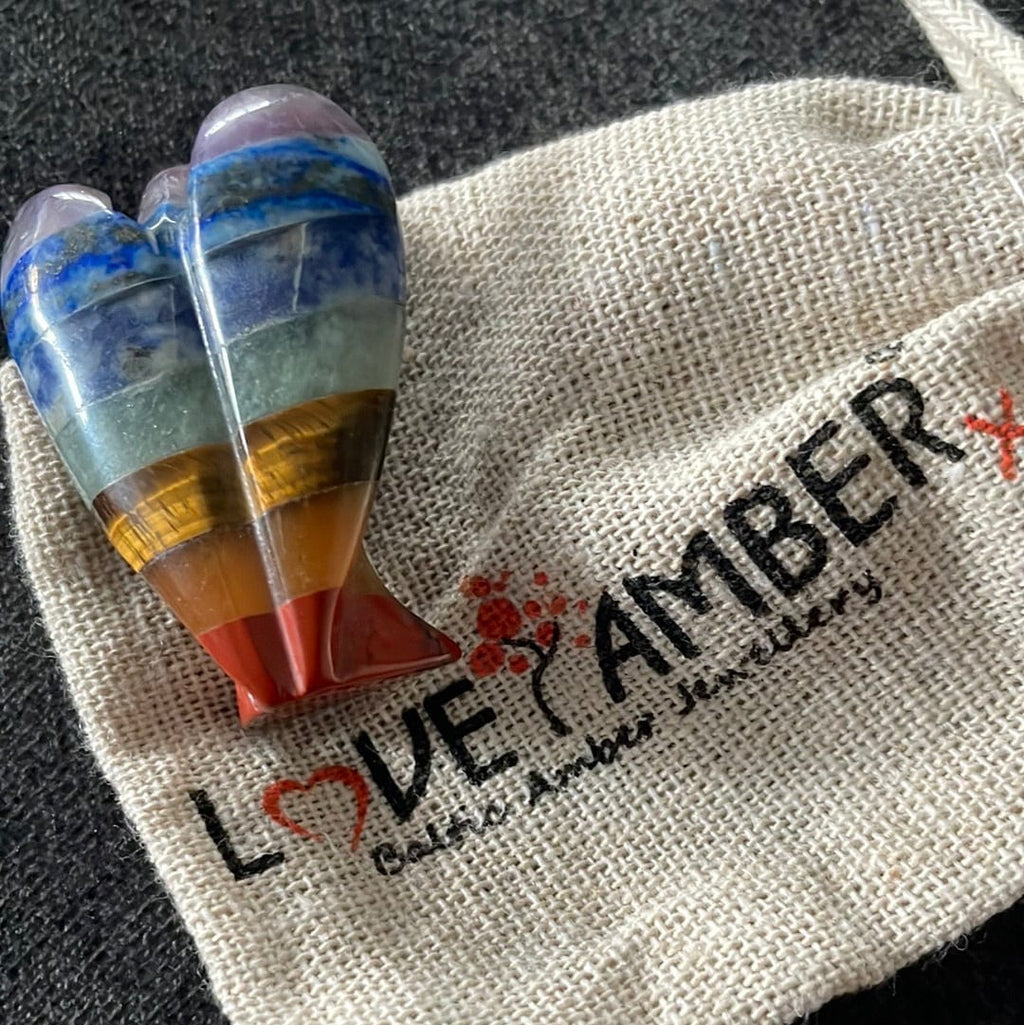 Chakra Pocket Guardian Angel Gemstone Carving