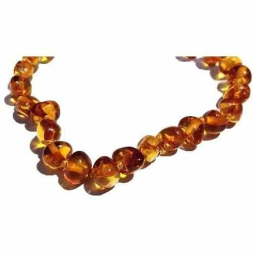 Child Amelie Pink Purple Agate Honey Baltic Amber Anklet