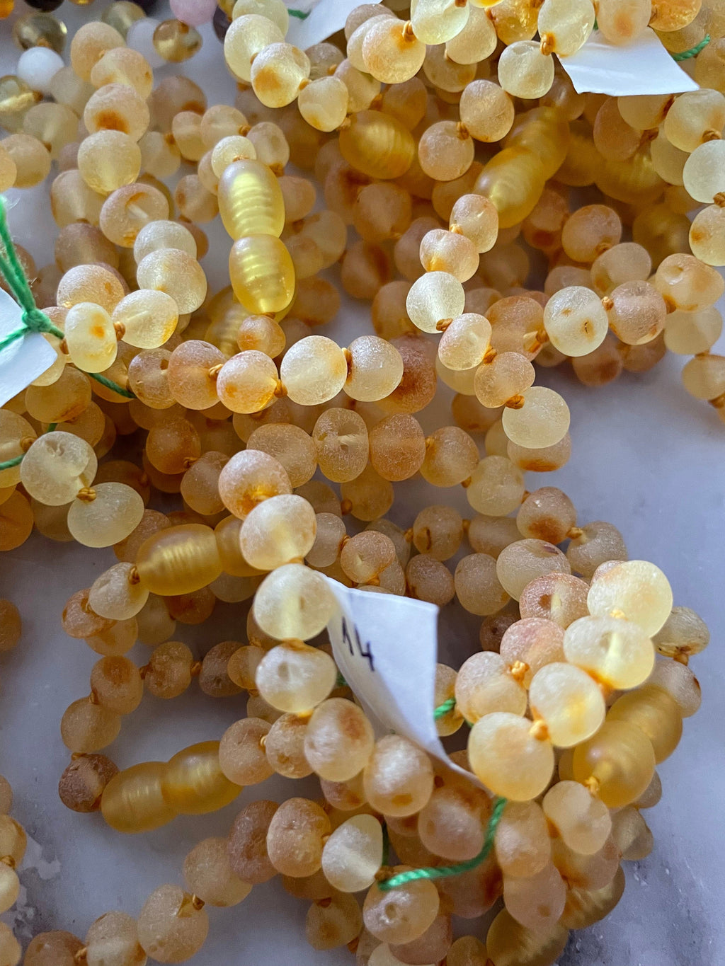 Child Bee's Knees Raw Honey Baltic Amber Anklet Bracelet