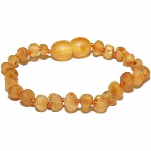 Child Bee's Knees Raw Honey Baltic Amber Anklet Bracelet