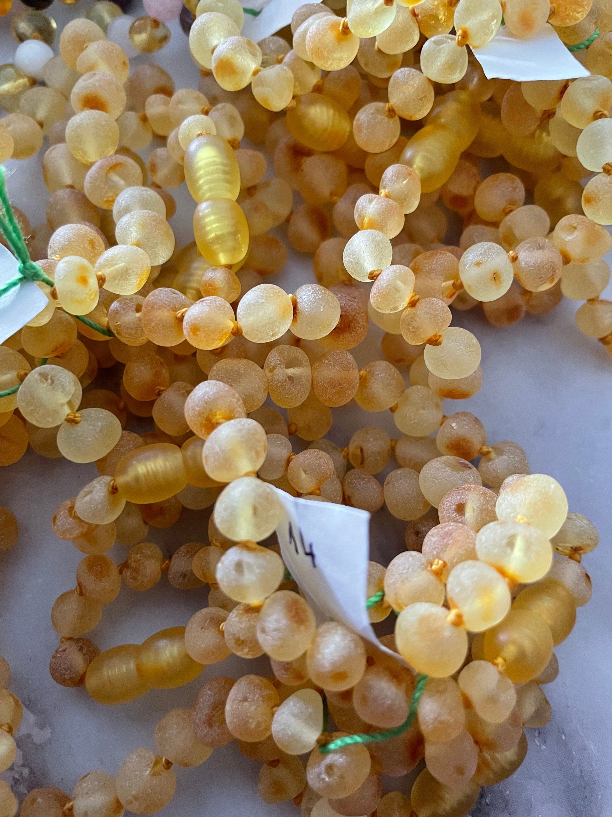 Child Bees Knees Raw Honey Baltic Amber Necklace