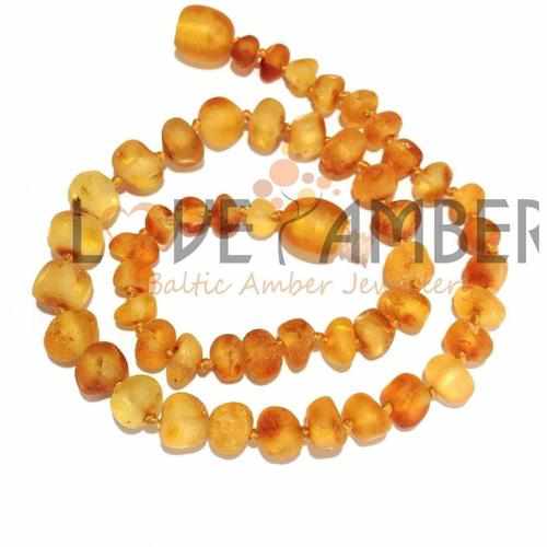 Child Bees Knees Raw Honey Baltic Amber Necklace