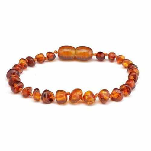 Brandy Snap Cognac Baltic Amber Anklet Bracelet for Children