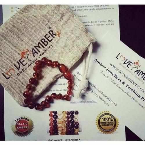 Brandy Snap Cognac Baltic Amber Anklet Bracelet for Children